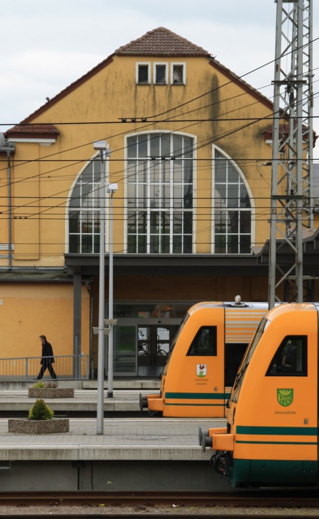 6.5.12 Eberswalde Hbf. 2 ODEG´s am Bahnsteig.