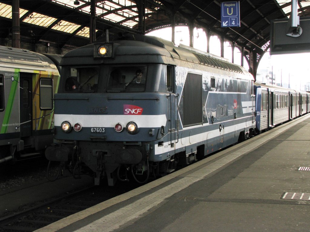 67603 im Strasbourg HBf am 3.November 2009