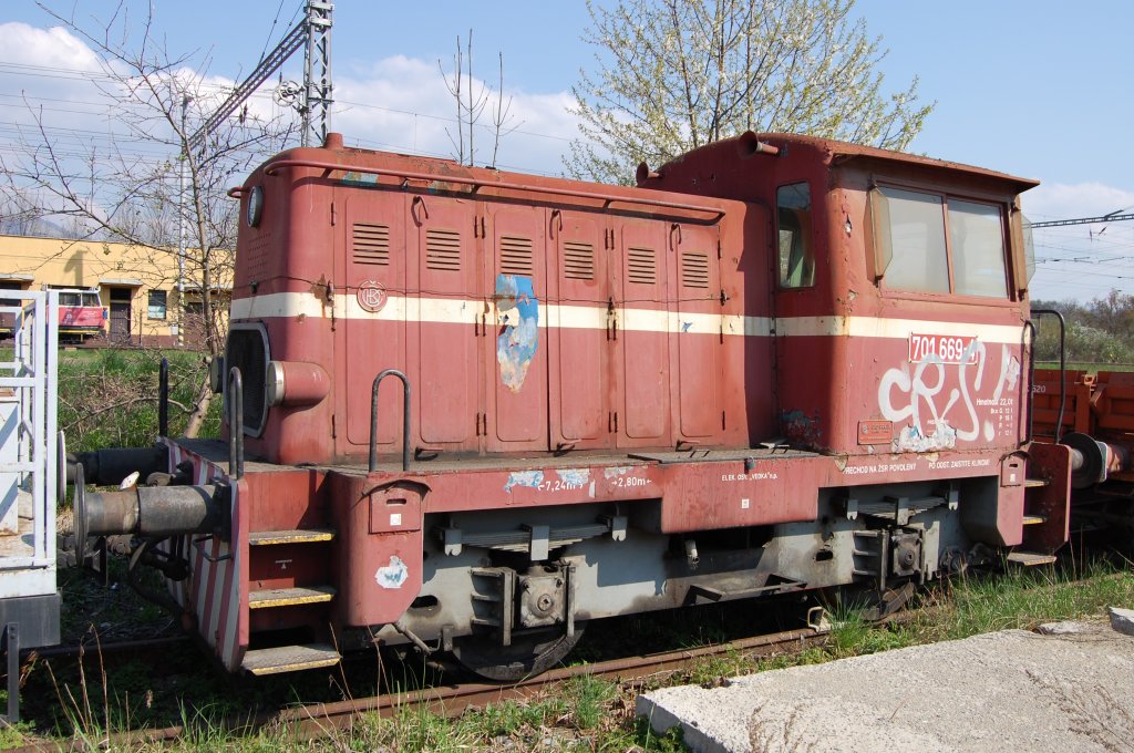 701 669-4, Bansk Bystrica/Neusohl, 18.04.2011; Besitzer: Slovensk tunely, a. s. (Tunnelbau-AG); Hersteller: ČKD Praha, Baujahr 1961