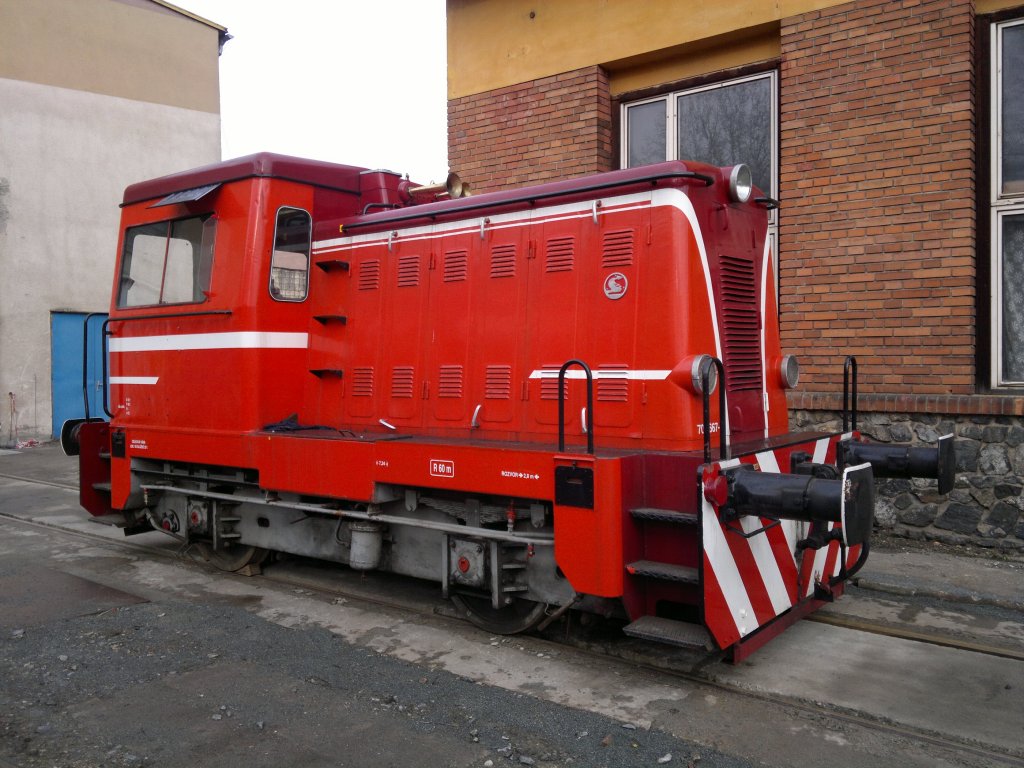 702 667-7 (Baujahr 1970) im KDS Kladno am 1.2. 2013. Hersteller: Turčianske strojrne, n. p. Martin.