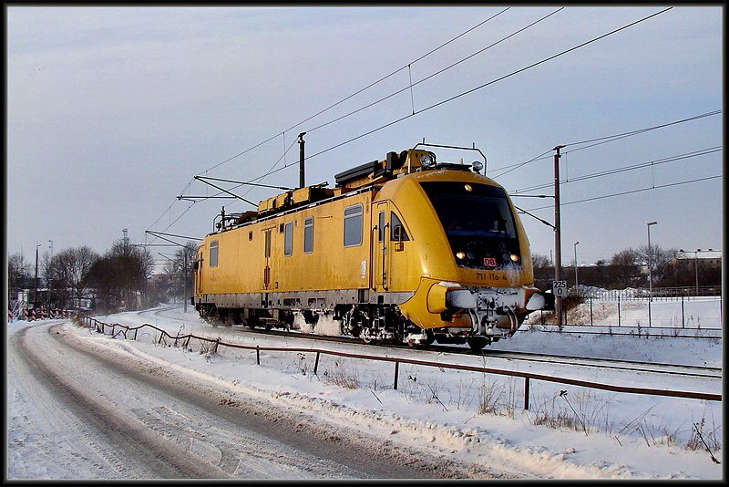 711 116-4 ein ORT geht gen Rgen. Stralsund am 21.01.10