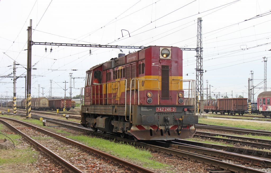 742 246-2 ZSSKC, Rangierlok am Gterbahnhof Bratislava-vchod/Preburg-Ost; 23.06.2012