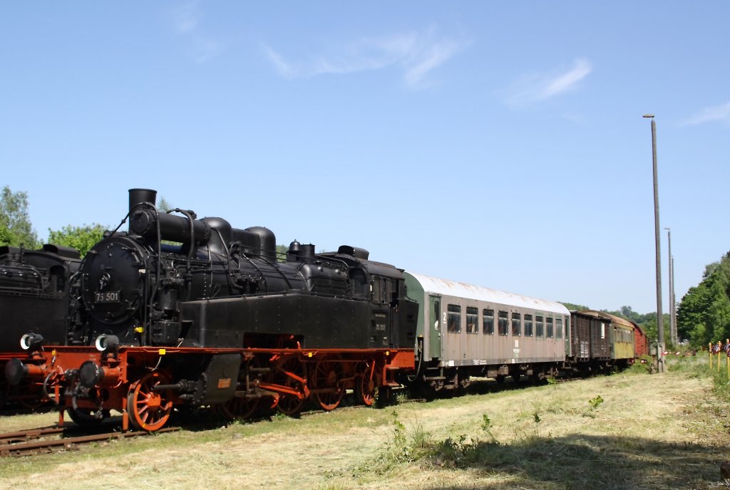 75 501 (schs. Gattung XIV HT) am 20.05.2012 im Eisenbahnmuseum Schwarzenberg. 

