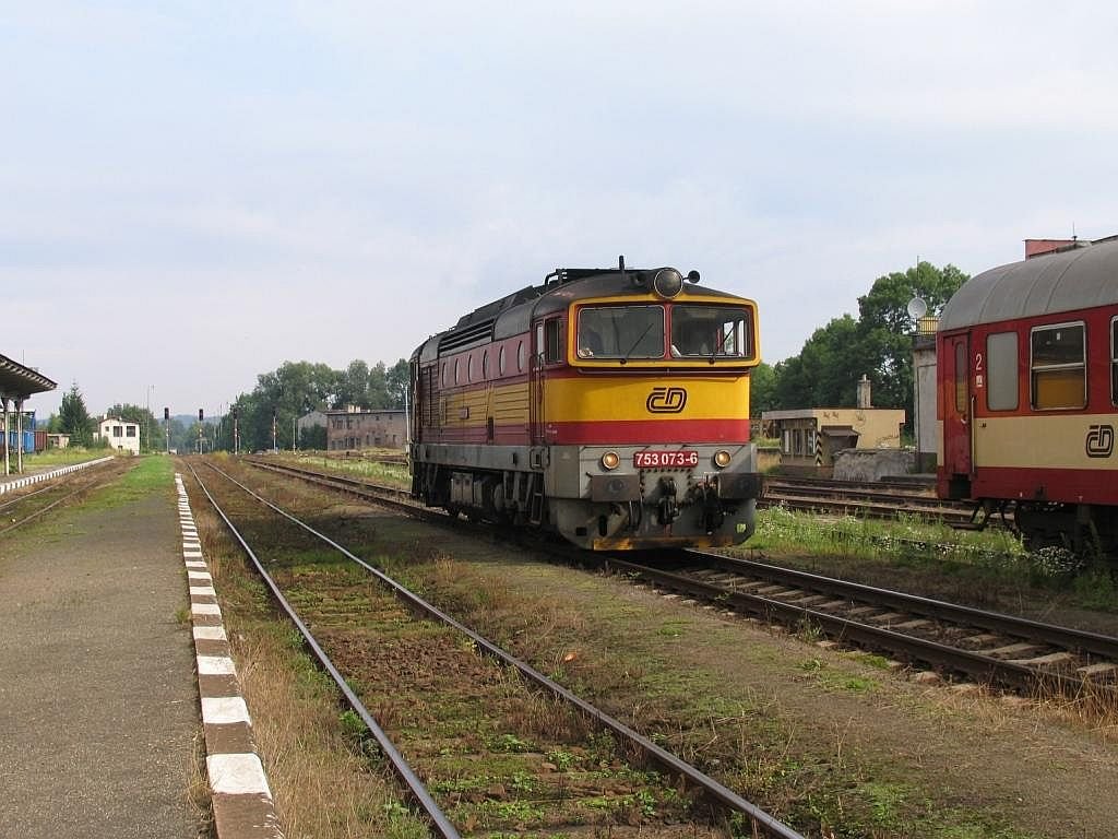 753 073-6 auf Bahnhof Liberec am 13-7-2007.