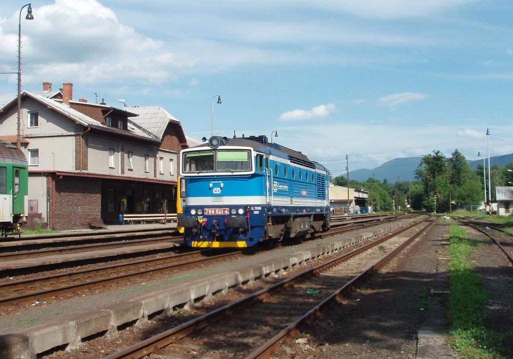 754 021 auf Bhf. Frenstat pod Radhostem am 2012:06:23