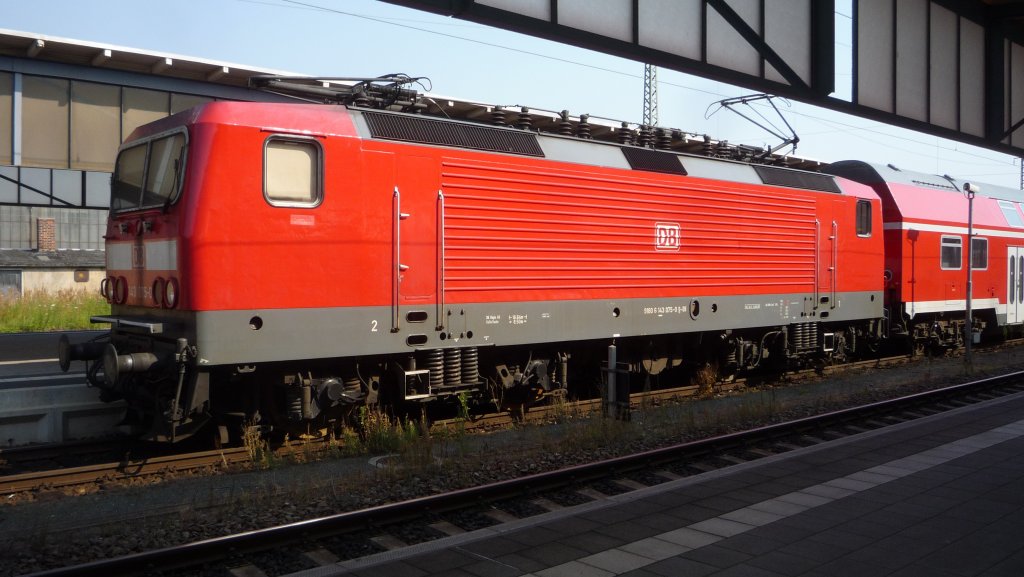 91 80 6 143 075-0 D-DB mit Regionalzug nach Leipzig, Zwickau Hbh, 26 jul 2012