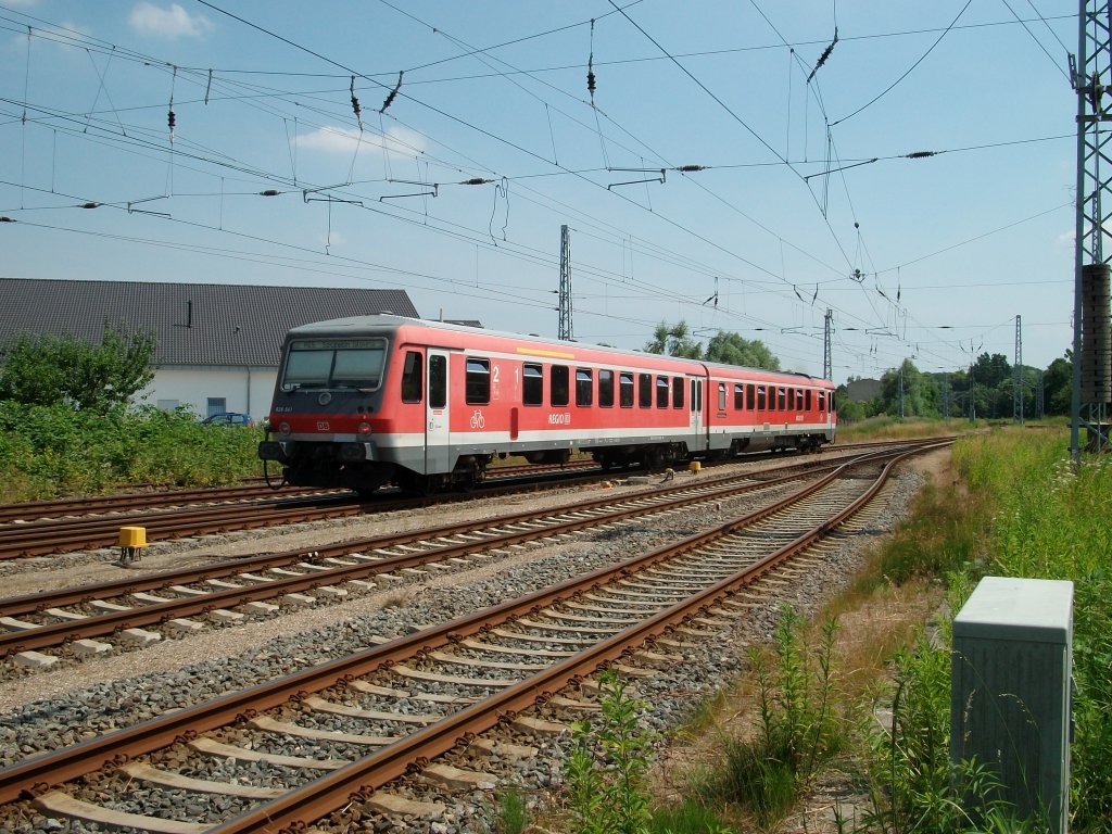 928 641 am 03.Juli 2010 bei der Ausfahrt aus Gstrow nach Szczecin Glowny.