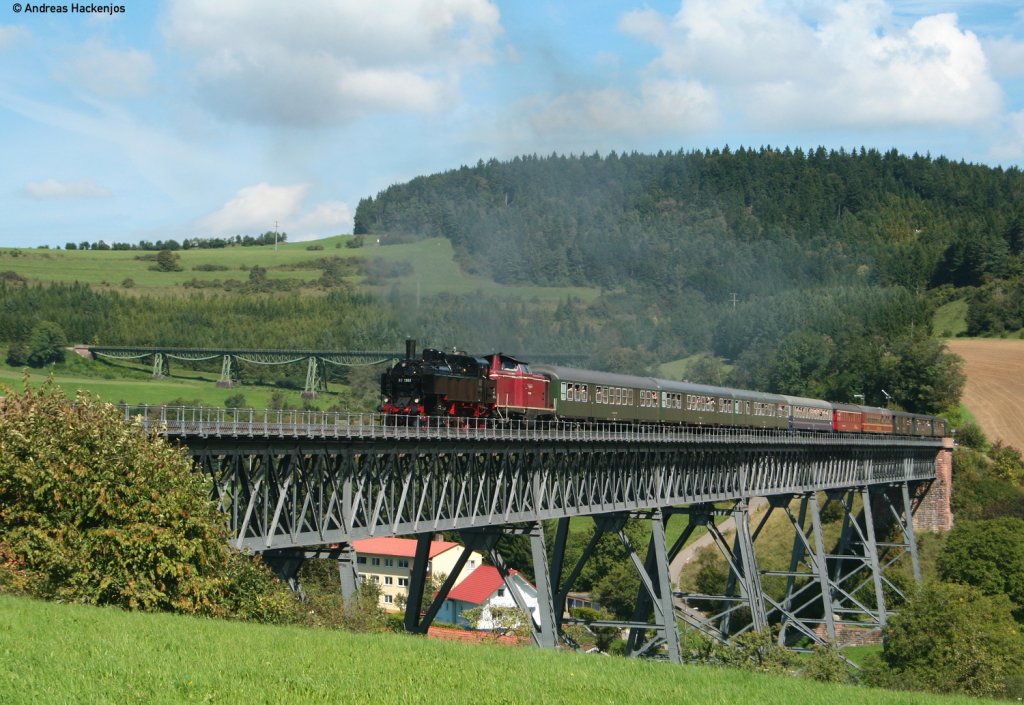 93 1360 und V100 1041 der Nesa mit einem Sonderzug von Lauchringen nach Hintschingen bei Epfenhofen 11.9.10