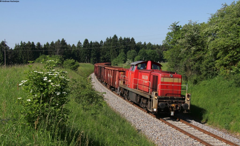 94 616-8 mit dem EK 55839 (Vilingen(Schwarzw)-Deilingen) bei Zollhaus 17.6.13