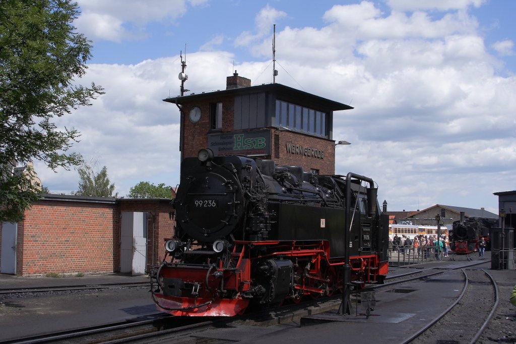 99 236 am 09.06.2012 whrend des Bahnhoffestes im Bw Wernigerode.