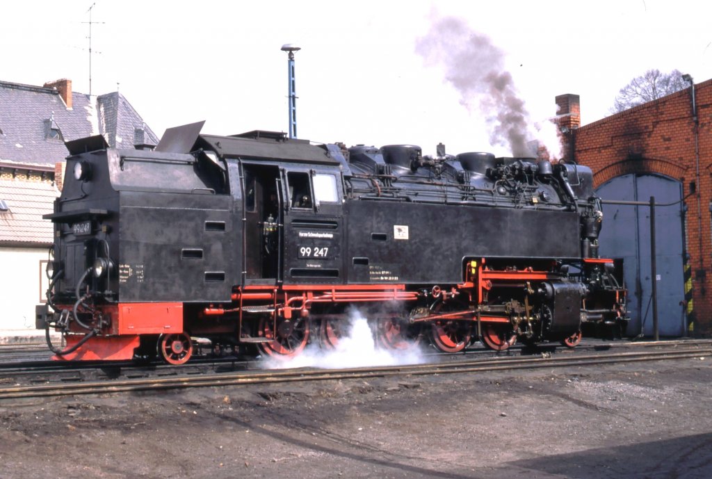 99 247 Gernrode im Mrz 1993, sonnig, aber saukalt war´s...