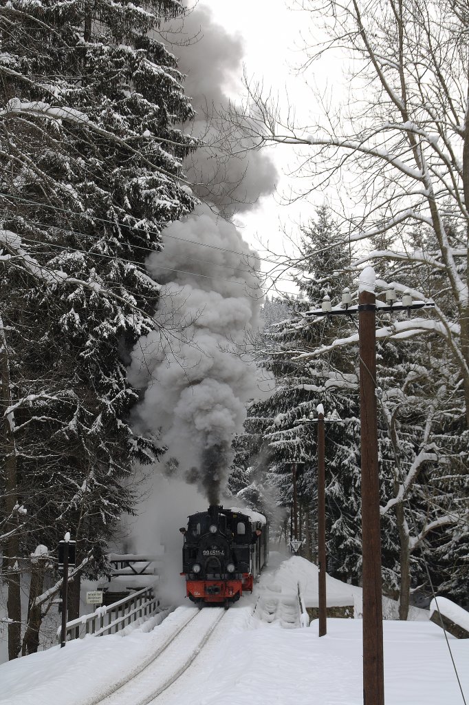 99 4511 verlsst am 13.02.2010 mit mit viel gete den Hp Andreas-Gegendrum Stollen.