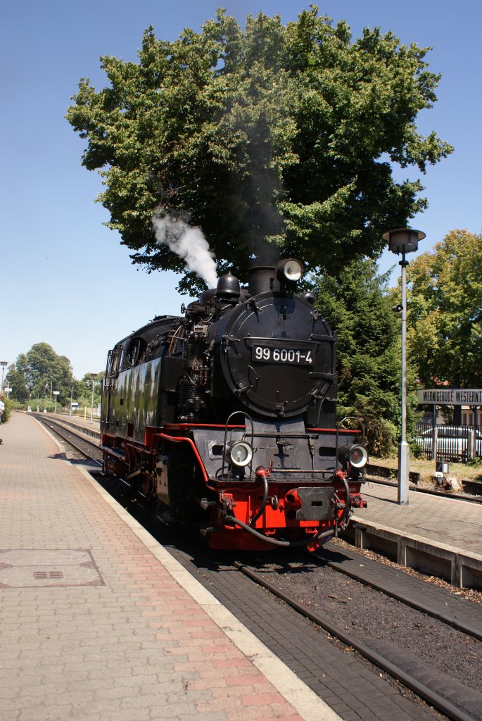 99 6001-4 als Lz in Werningerode Westerntor am am 27.07.2009
