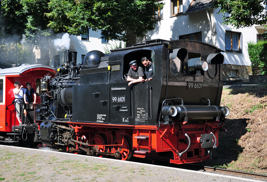 99 6101 der Harzer Schmalspurbahn im Einsatz fr die BEG in Burgbrohl - 08.09.2012