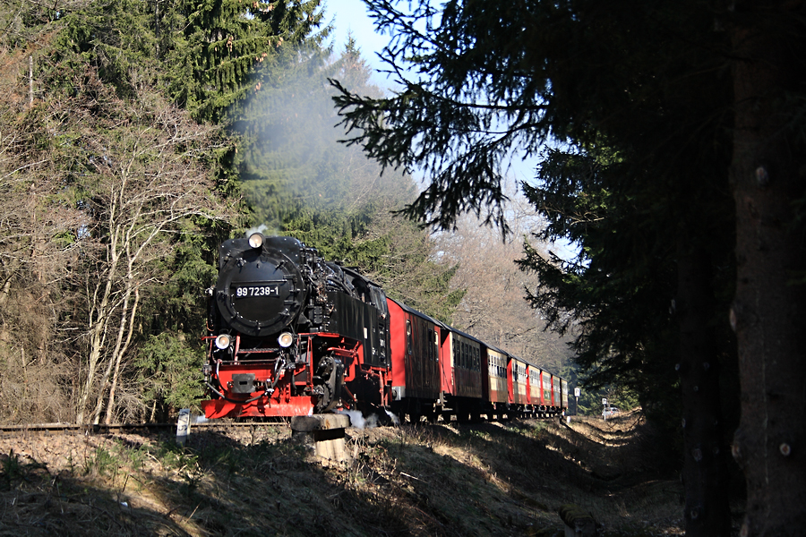 99 7238 kurz vor Drei Annen Hohne! April 2010