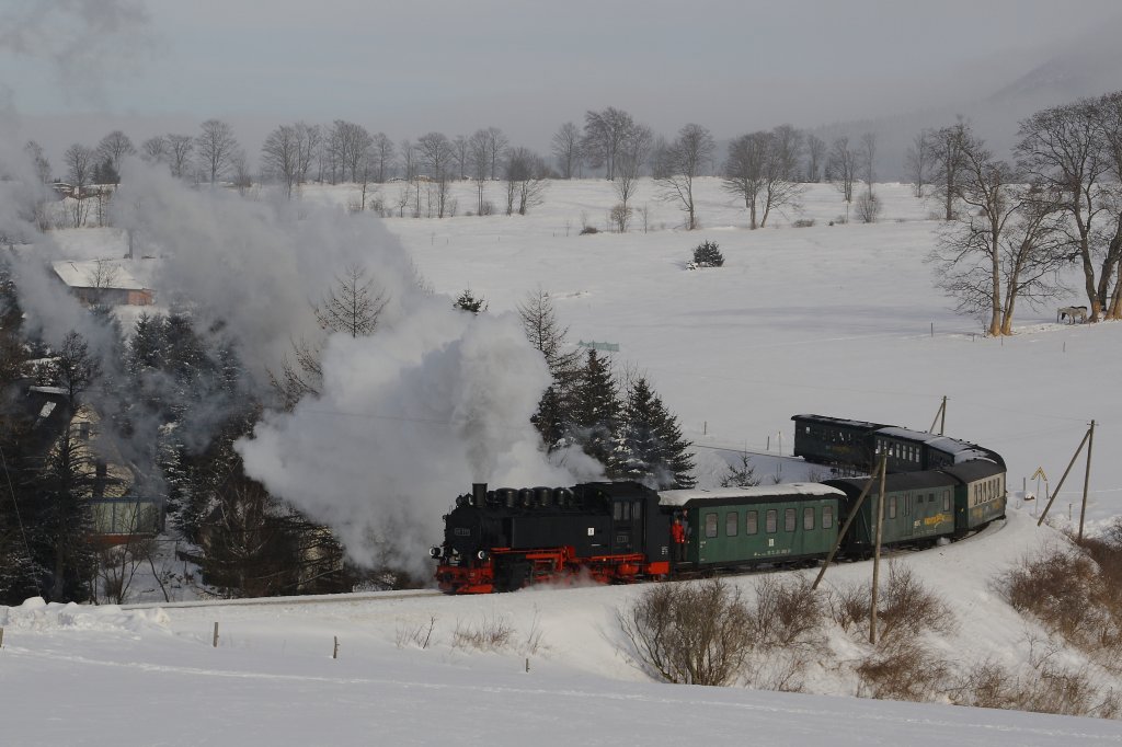 99 773 ist am 17.02.2010 nahe Crahnzahl unterwegs.