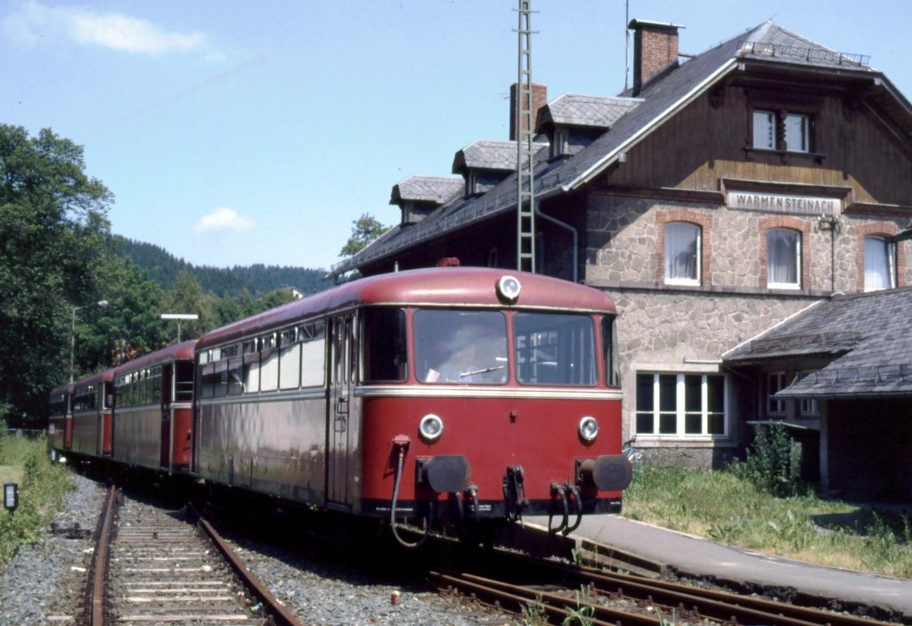 998 748-8 Warmensteinach, Juli 1987 (vierteiliger Zug)