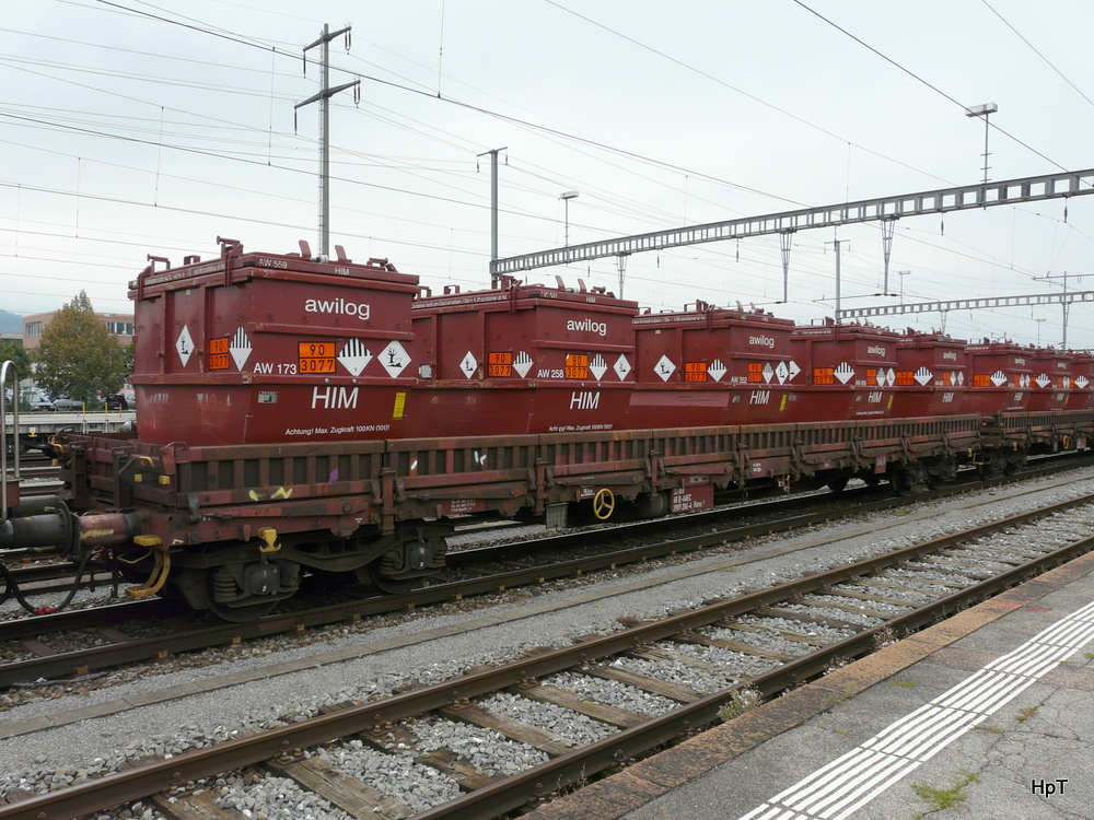 AAEC - Gterwagen Rens 33 68 398 9 286-4 im Bahnhof Delemont am 04.09.2012