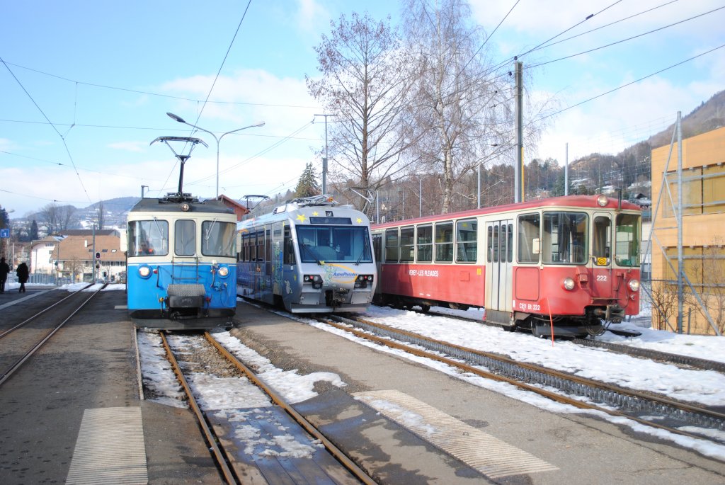 ABDe 8/8 4001 Beh 2/4 72 Bt 222  Blonay 07.02.2010