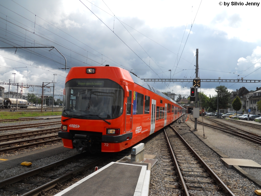 ABe 4/12 72 + 66 am 3.8.2010 bei der Ankunft in Solothurn