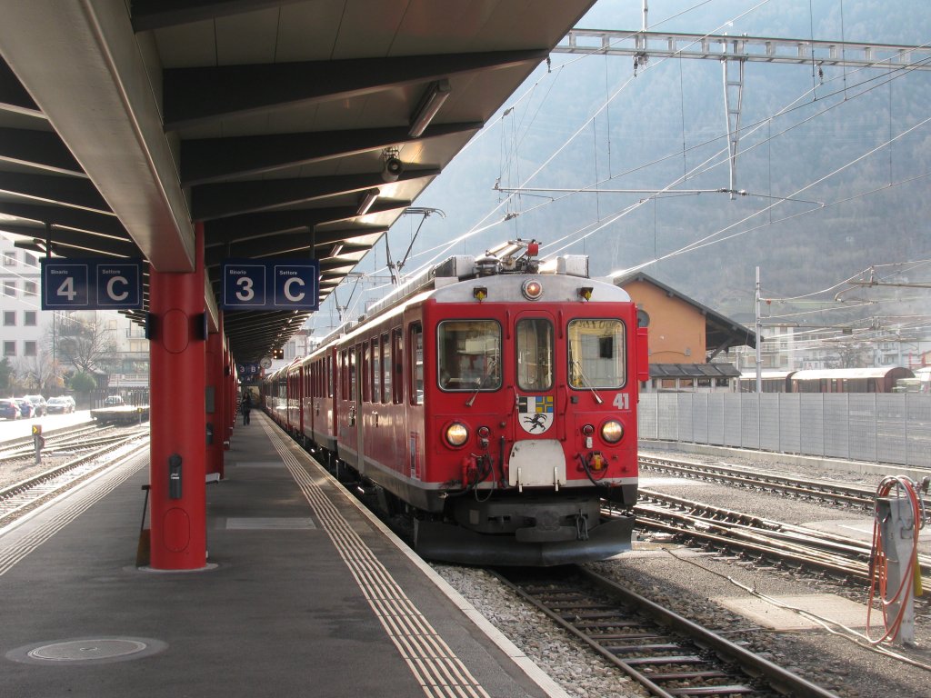 ABe 4/4 II - 41 in Tirano am 31.03.2010