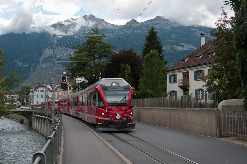 ABe 8/12 3503	 Carlo Janka  am 9. August 2011 mit dem R 1457 (Chur - Arosa) in Chur Stadt.