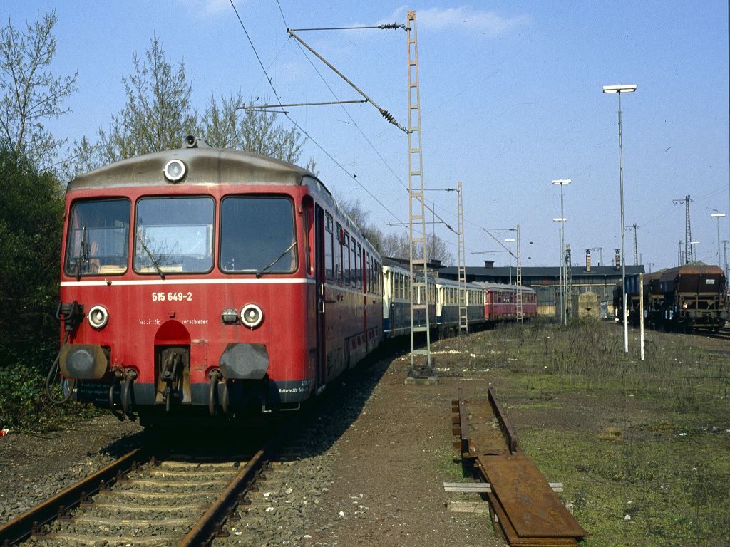 Abgestellte ETA im alten Bw Wanne-Eickel, Juni 1988