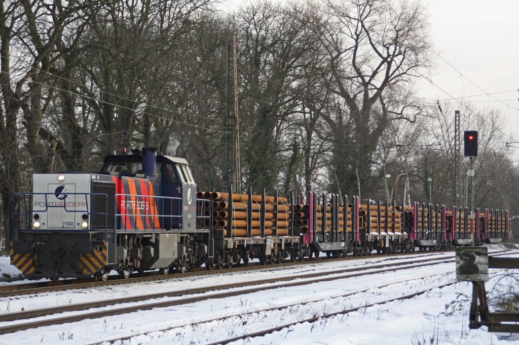 ACTS/Portfeeders 7102 am 4.1.11 mit einem kurzen Gz bei der Durchfahrt in Ratingen.Lintorf