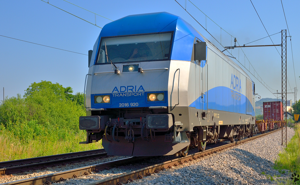 ADRIA Transport 2016 920Hercules zieht Containerzug durch Maribor-Tabor Richtung Hafen Koper. /19.6.2012