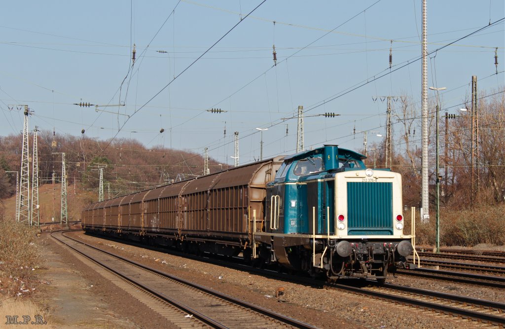 Aggerbahn V100 2376 ( 212 376-8 ) am 10.2.2012 in Kln West.