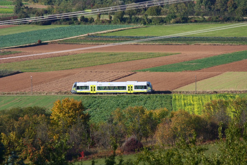Agilis 650 735 Ebermannstadt - Forchheim. Fotografiert vom  Walberla  - 11/10/2012