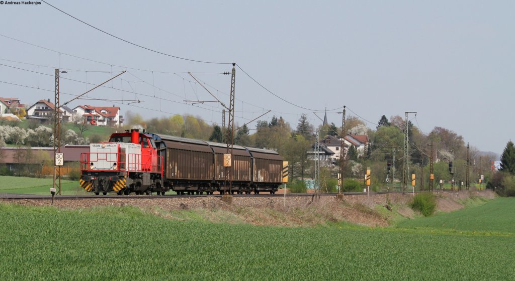 Akiem 0061 701-3 mit dem DGS 75790 (Amstetten-Wiesloch-Walldorf) bei Ebersbach 24.4.13