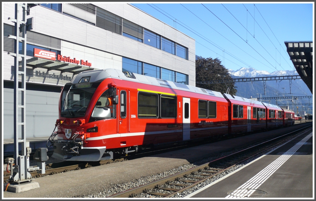 Alegra ABe 8/12 3506  Anne von Planta  auf Probefahrt in Landquart. (01.09.2010)