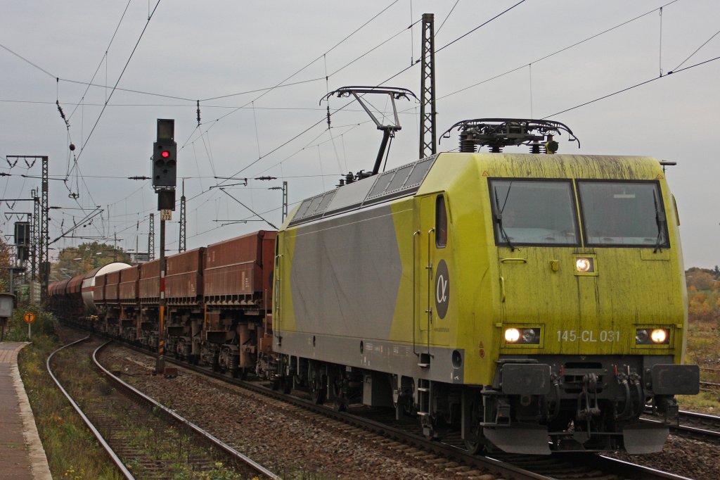 Alphatrains 145-CL 031 (Schenker Mietlok) am 30.10.10 in Duisburg-Bissingheim