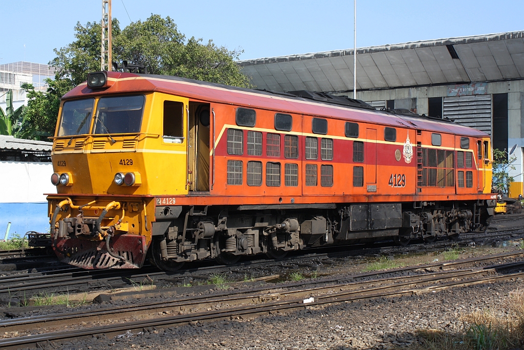 ALS 4129 (Co'Co', de, Alsthom, Bj.1974) am 26.Oktober 2012 im Depot Hua Lamphong.