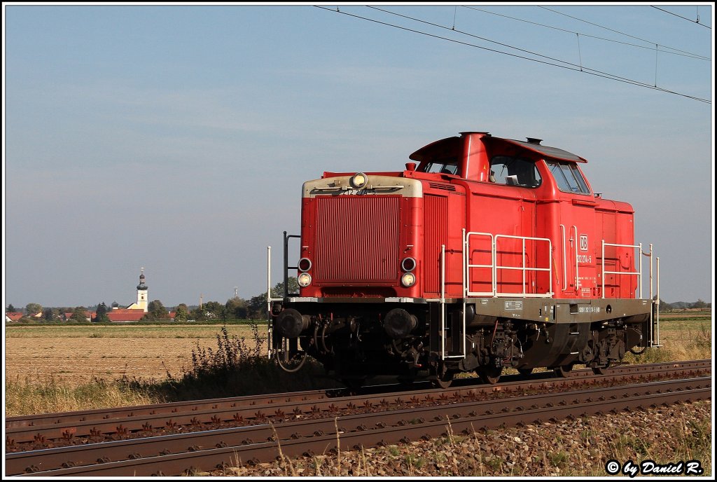 Als nchstes kam dann 212 274 als Tfzf gen Regensburg daher. (04.10.2011, Mangolding)