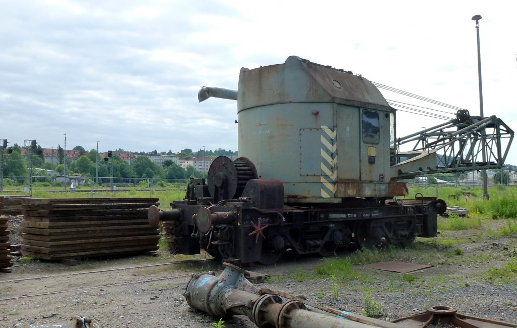 Alter Schienenkran in Gera. Foto 15.06.13