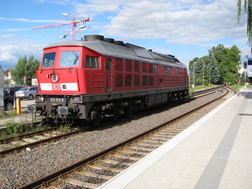 Am 03.09.2010 wartet 233 515 6 auf die Ausfahrt nach Brandenburg Altstadt in Brandenburg HBF