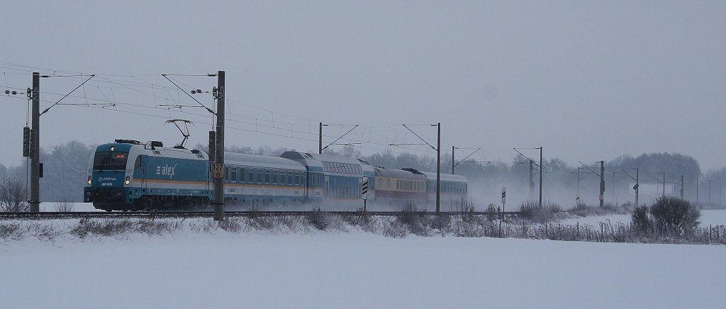 Am 04.12.2010 Der ALEX mit 183 005 in Kfering.