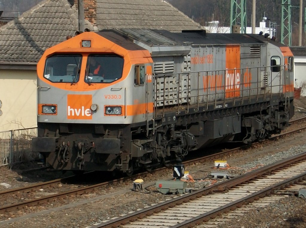 Am 05.Oktober 2009 rangierte der hvle-Tiger V330.3 in Bergen/R�gen.