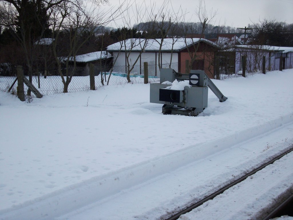 Am 06.Februar 2010 sah das einzige Abstellgleis in Binz LB so aus.