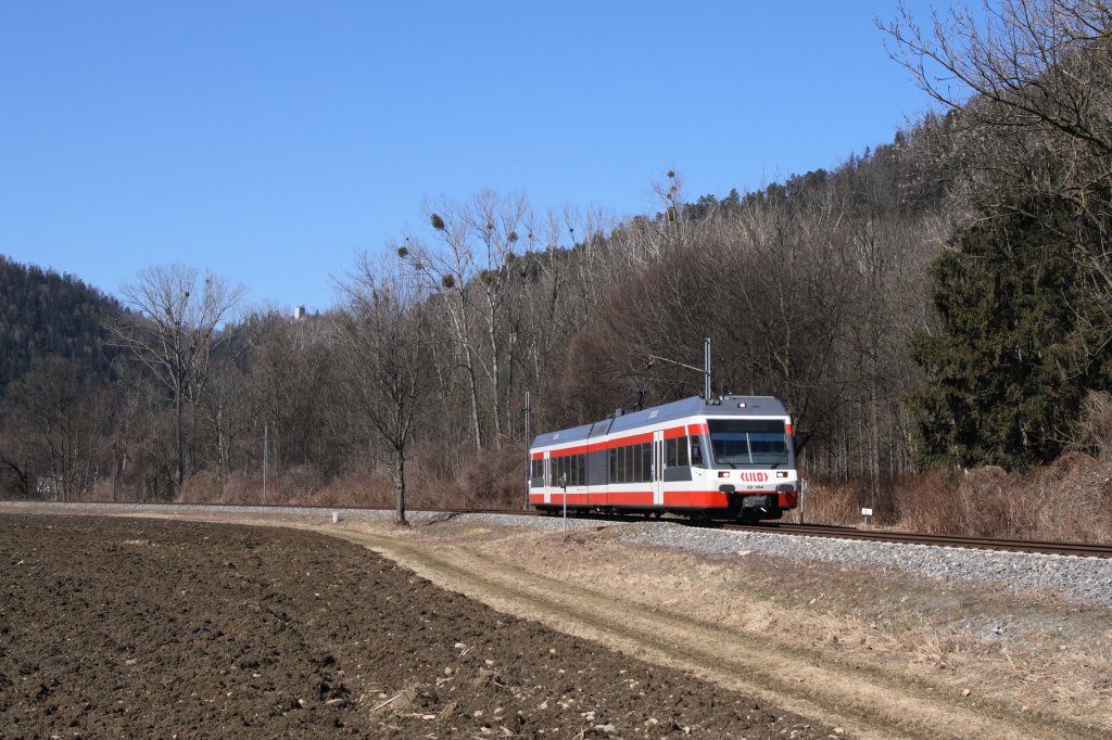 Am 08.03.2011 war der von STH geliehene ET 22.164 bei Prenning auf der �belbacherbahn unterwegs. Aktuell weilt das Fahrzeug wieder auf der Strecke!