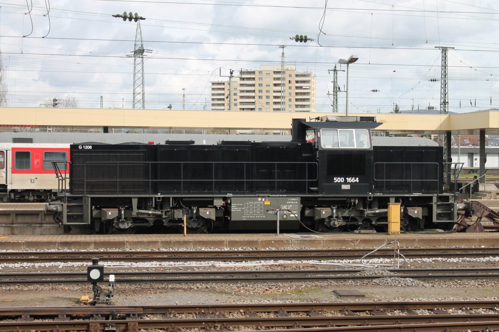 Am 08.03.2013 stand immer noch MRCE 500 1664 in Basel Bad Bf. So wie es aussieht wurde sie auch nicht zwischen drin bewegt.