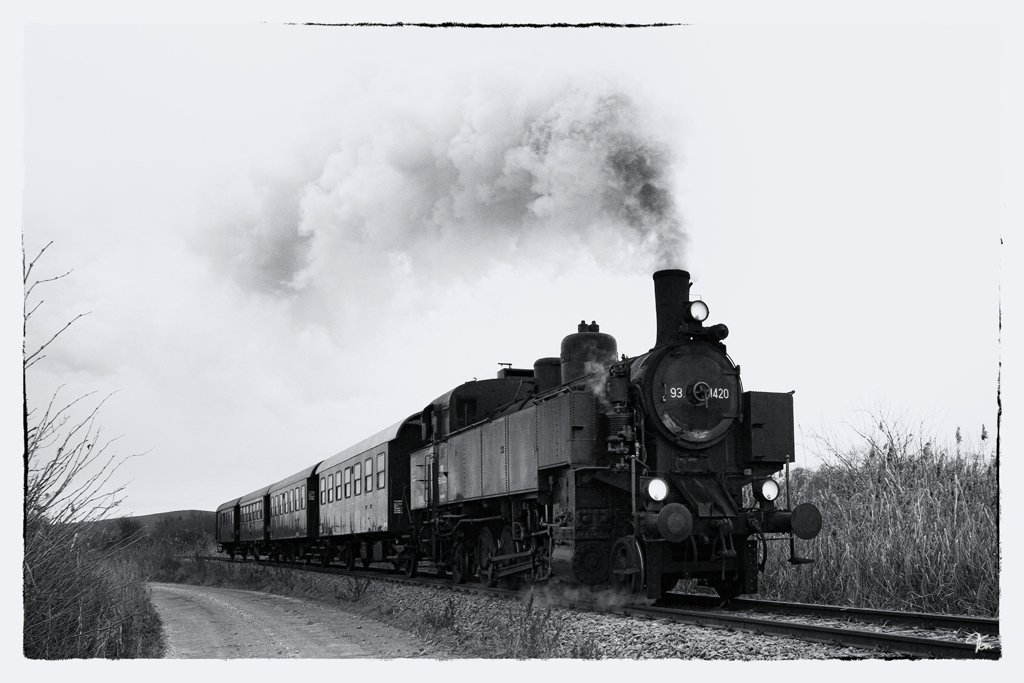Am 10.12.2011 gab es im Pulkautal(Retz-Zellerndorf-Laa/Thaya-Mistelbach) einen Fotosonderzug.Bespannt wurde der Zug mit der Dampflok 93.1420 vom Verein Neue Landesbahn. 
Zwingendorf

