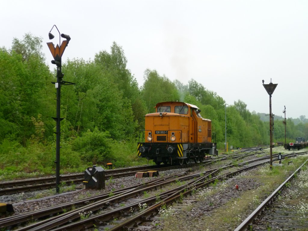 Am 11.05.13 gab es die Schwarzenberger Eisenbahntage, hier die 106 992