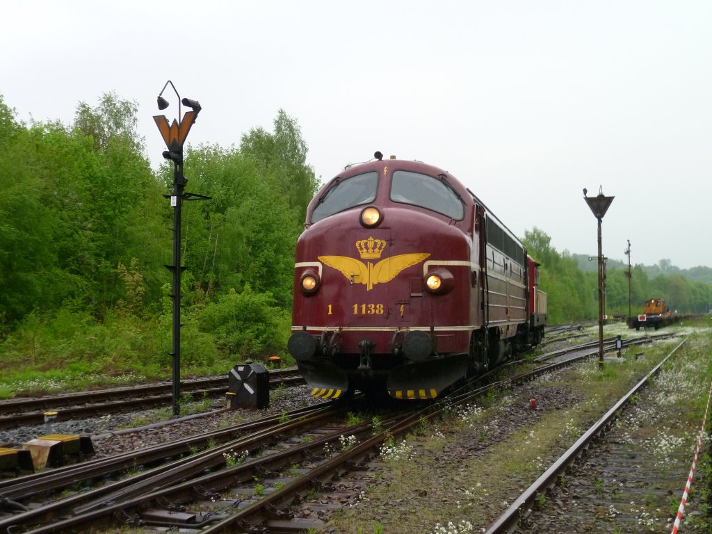 Am 11.05.13 gab es die Schwarzenberger Eisenbahntage, hier die Nohab Gast Lok mit der 107 018.