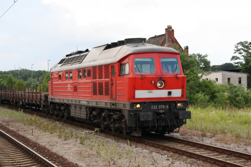 Am 12.07.2012 durchfuhr 232 379-8 Rathenow um auf der Brandenburger Stdtebahn in Richtung Brandenburg Altstadt zu fahren.