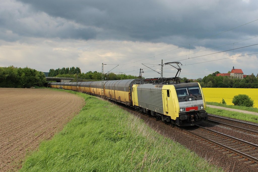 Am 12.Mai 2013 war E189 930 bei Burgstemmen (KBS 350) mit einem ARS-Altmann Zug auf dem Weg Richtung S�den.
