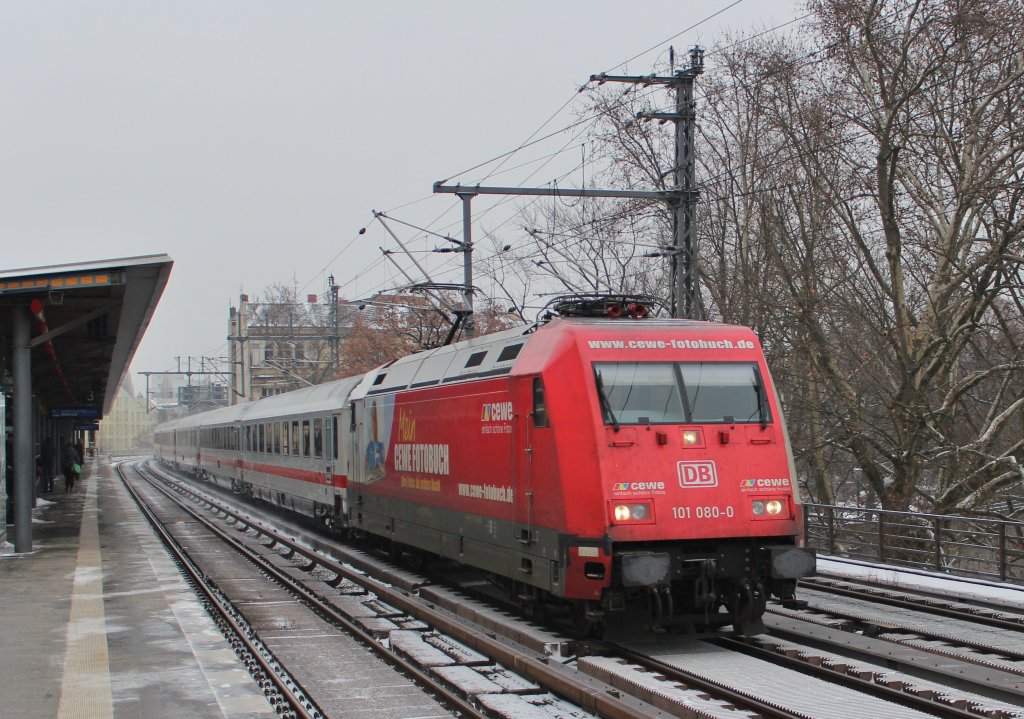 Am 14.Januar 2013 war CEWE-Fotobuch 101 080 in Berlin-Tiergarten mit ihrem IC auf dem Weg nach Amsterdam.