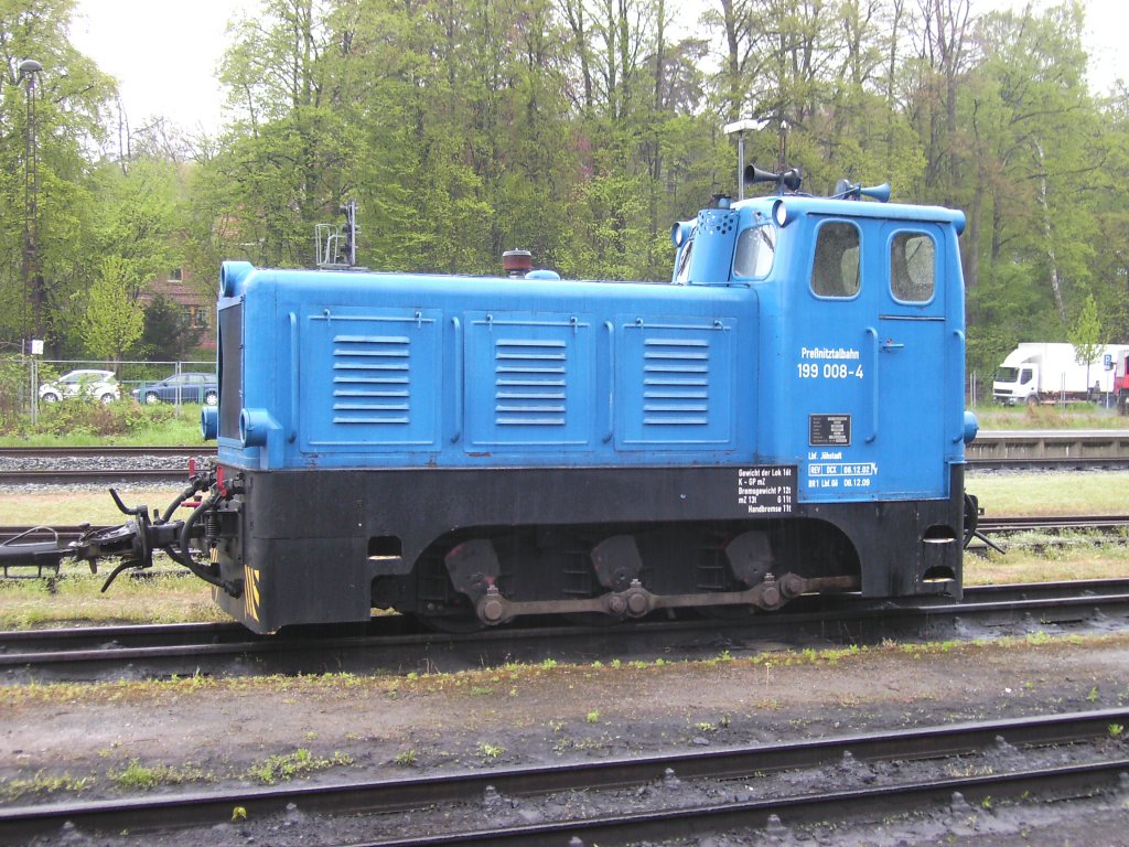 Am 14.Mai 2009 fotografierte ich die PRESS 199 008 schon einmal auf R�gen,am 15.Mai 2010 stand Sie wieder in Putbus.
